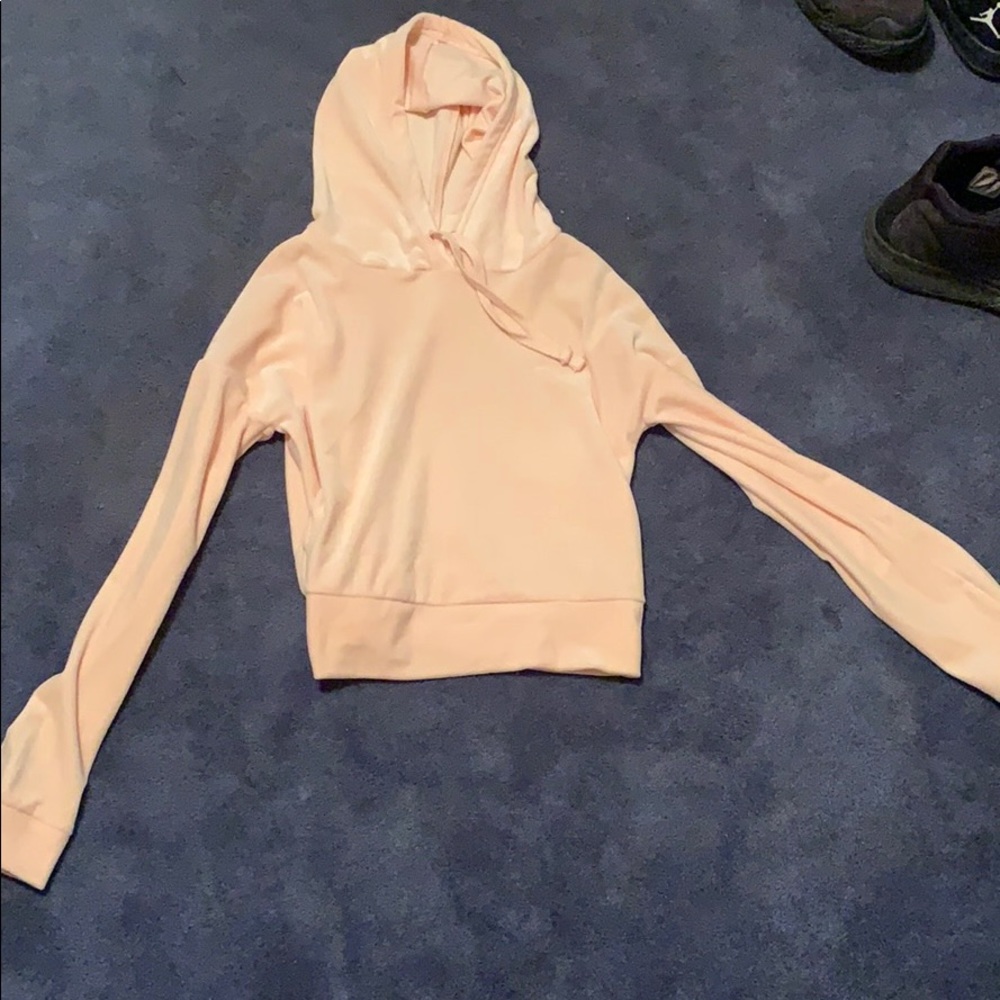 fleece pink sweatshirt